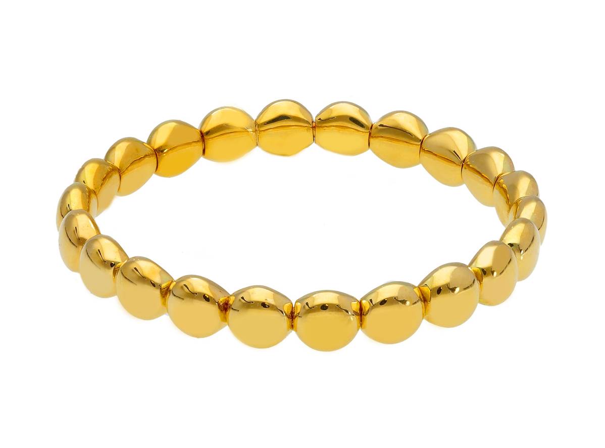 18CT YELLOW GOLD STRETCHY BRACELET